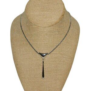 Monet Vintage Retro Necklace Silver Tone